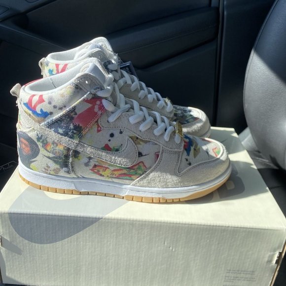Size 8- Nike SB Dunk High x Supreme RammellzeeIN HAND